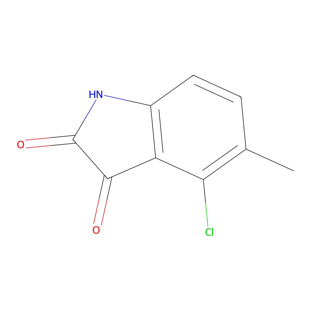4-Chloro-5-methylisatin molecular structure, CAS 53003-18-2