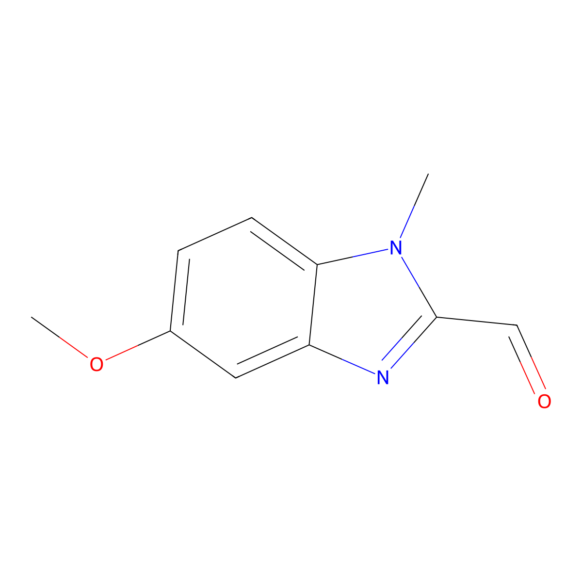 5-Methoxy-1-methyl-1H-benzo[d]imidazole-2-carbaldehyde molecular structure, CAS 53004-19-6