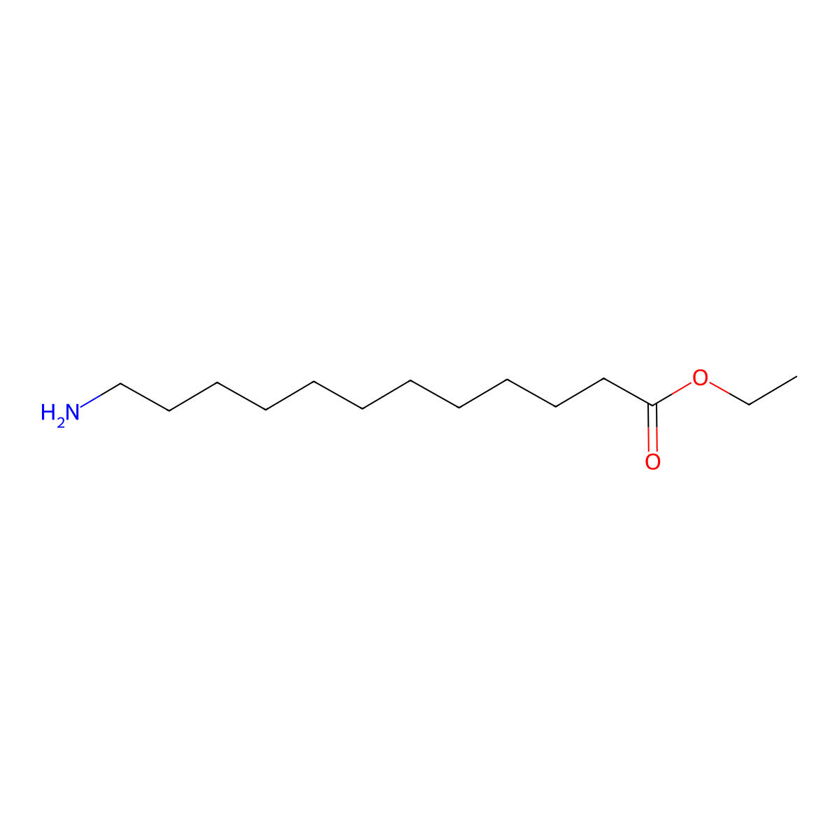 Ethyl 12-aminododecanoate molecular structure, CAS 53005-23-5