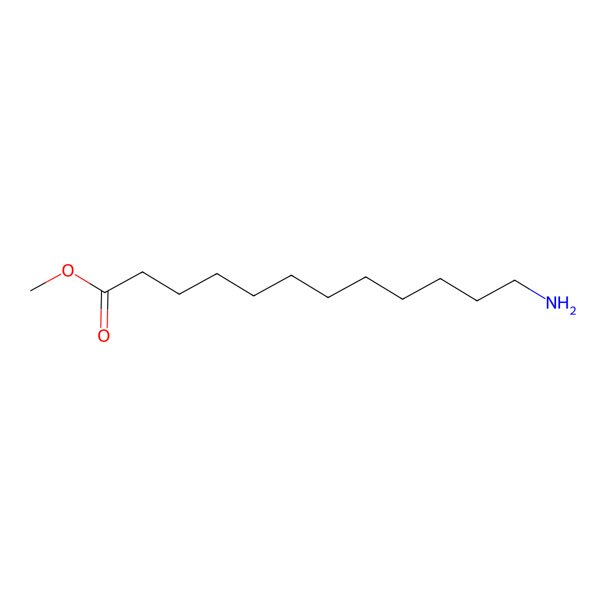 Methyl 12-aminododecanoate molecular structure, CAS 53005-24-6
