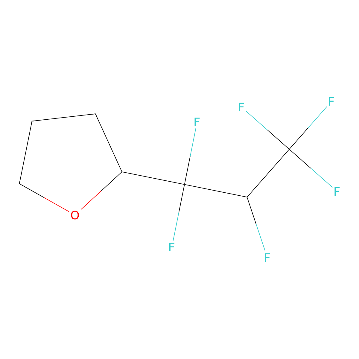 2-(1,1,2,3,3,3-Hexafluoropropyl)tetrahydrofuran molecular structure, CAS 53005-42-8