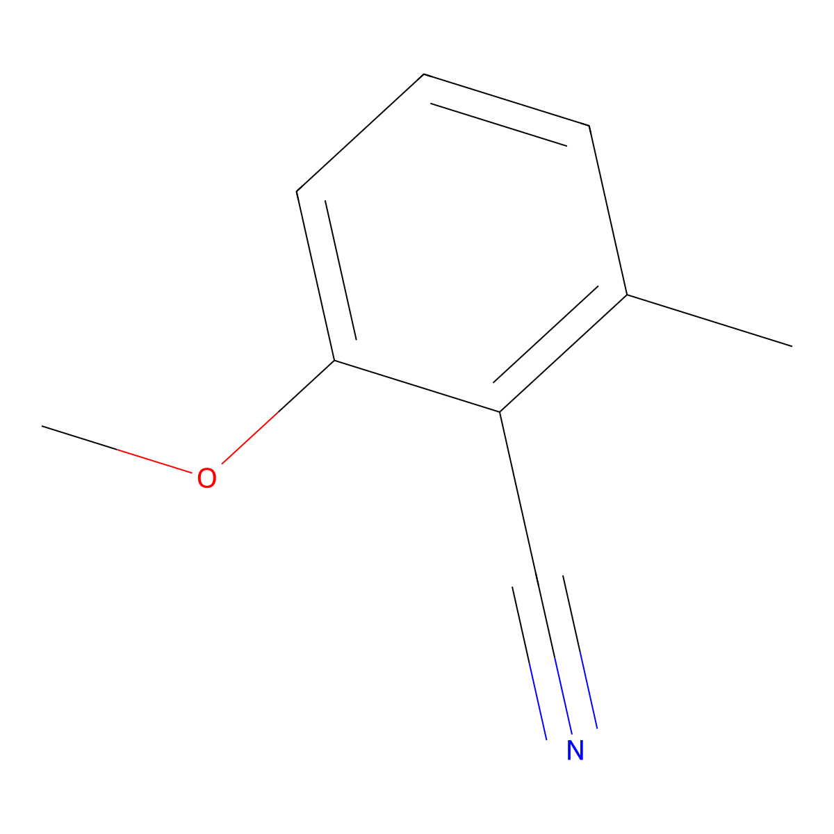 2-Methoxy-6-methylbenzonitrile molecular structure, CAS 53005-44-0