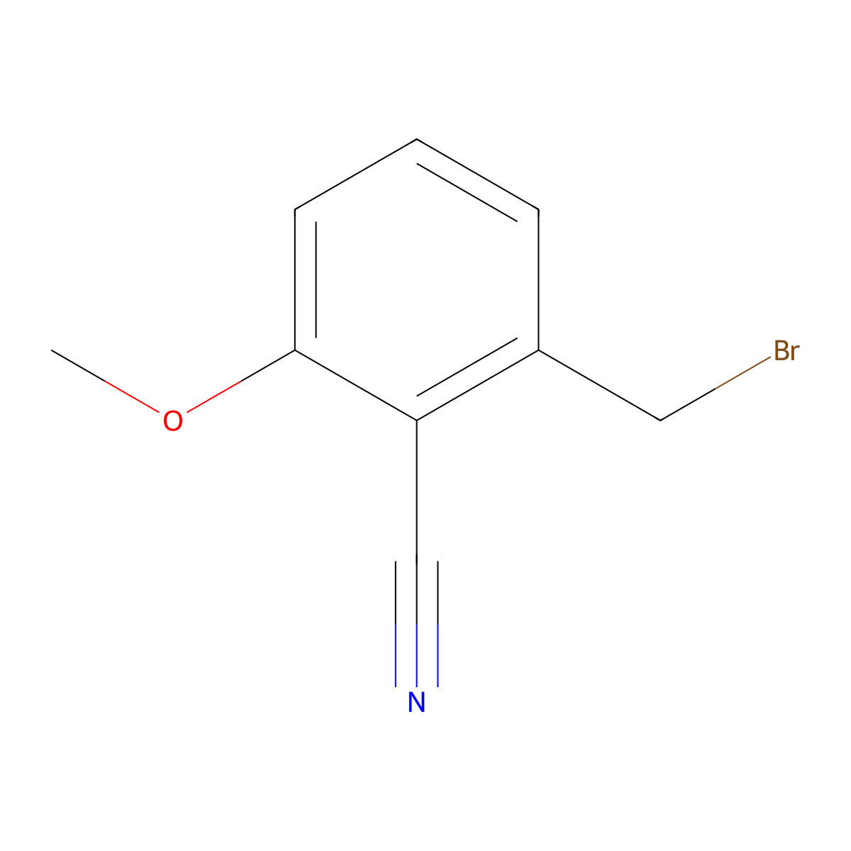 2-(Bromomethyl)-6-methoxybenzonitrile molecular structure, CAS 53005-45-1