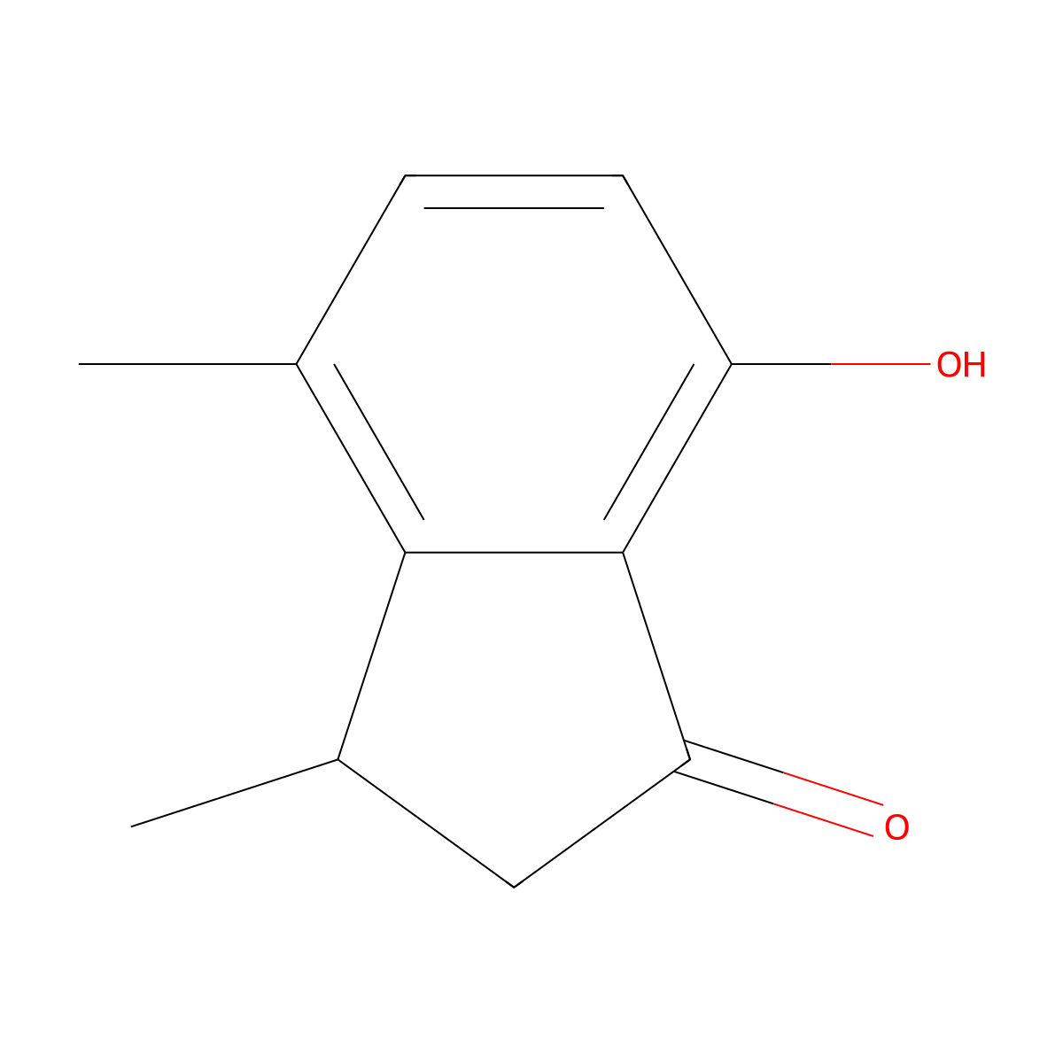 7-Hydroxy-3,4-dimethylindan-1-one molecular structure, CAS 53005-72-4