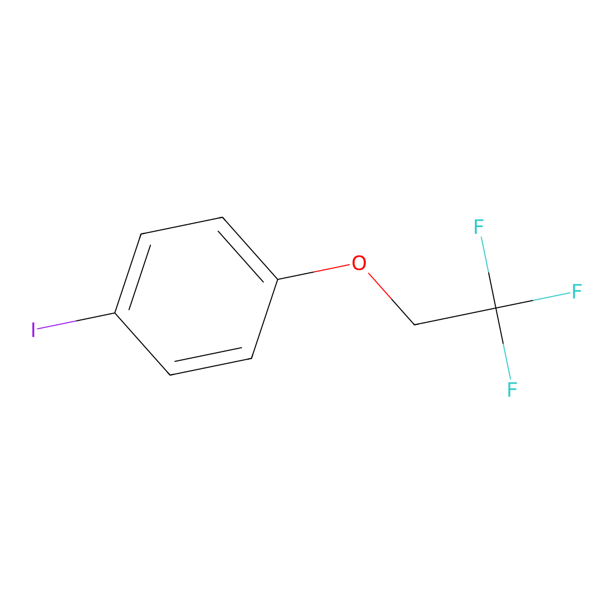 1-Iodo-4-(2,2,2-trifluoroethoxy)benzene molecular structure, CAS 530080-17-2