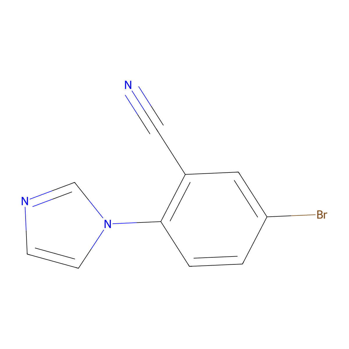 5-bromo-2-(1H-imidazol-1-yl)benzonitrile molecular structure, CAS 530080-31-0