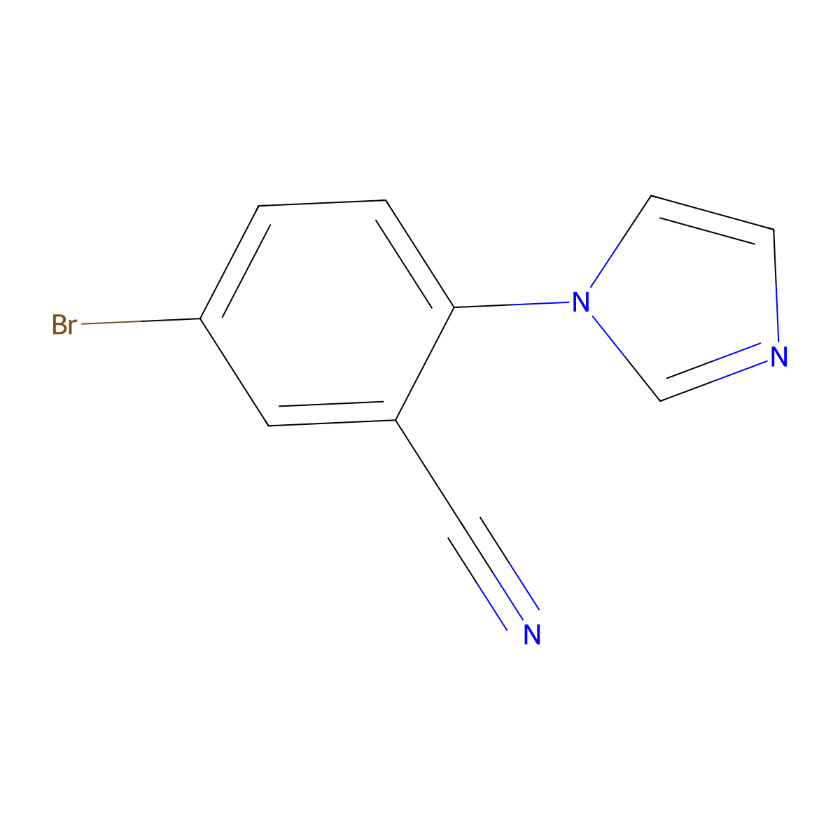 5-bromo-2-(1H-imidazol-1-yl)benzonitrile molecular structure, CAS 530080-31-0