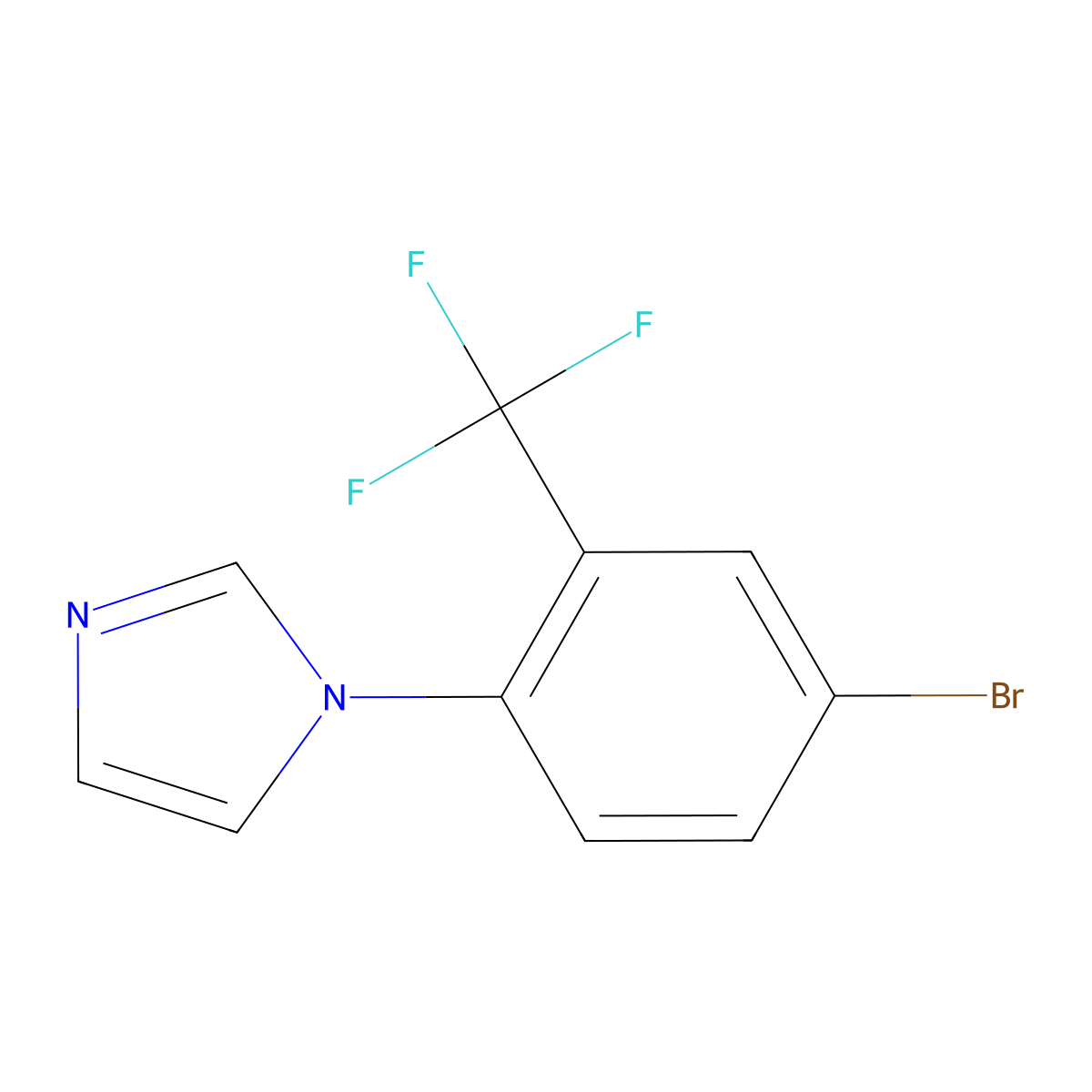 1-[4-Bromo-2-(trifluoromethyl)phenyl]imidazole molecular structure, CAS 530080-32-1