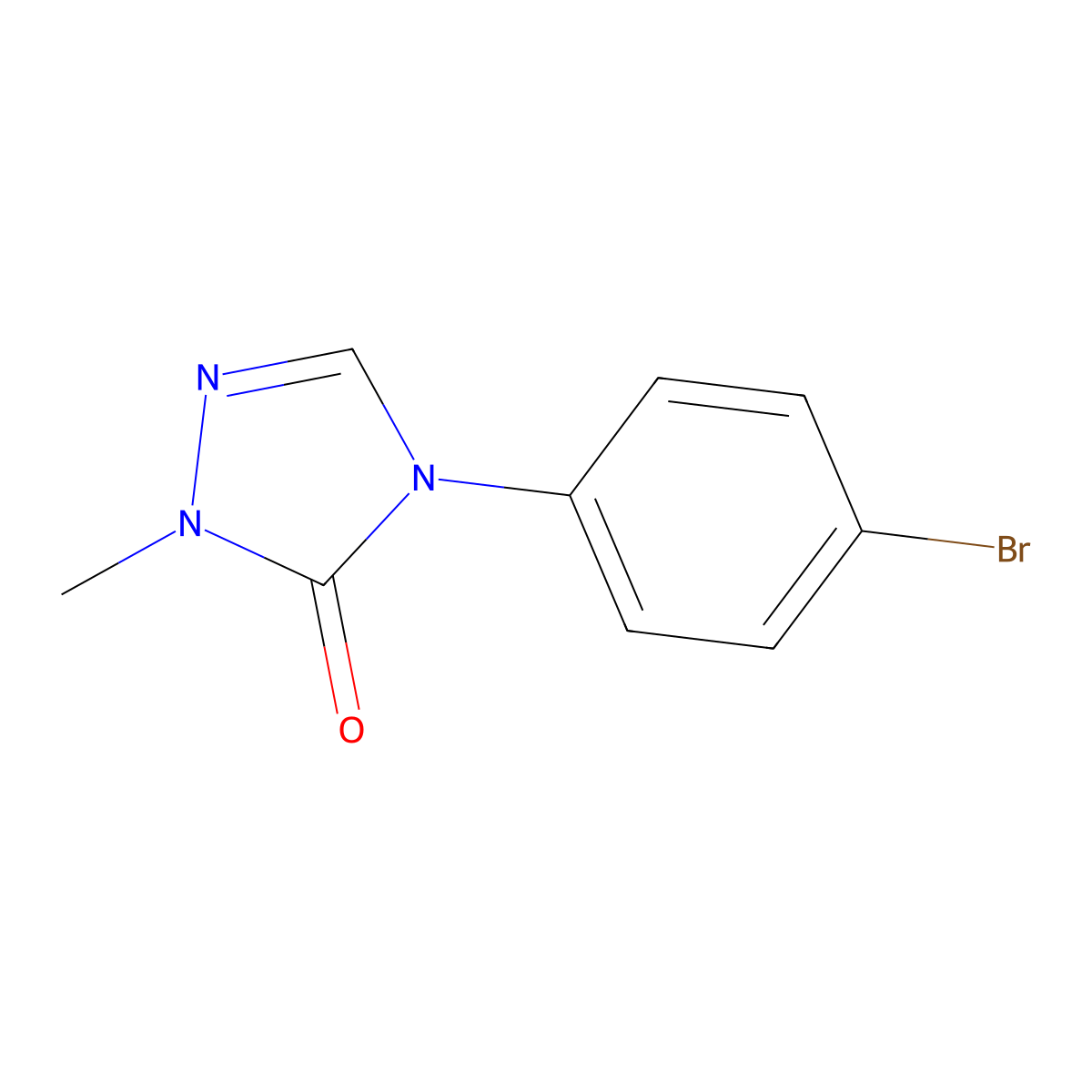4-(4-Bromophenyl)-2-methyl-2,4-dihydro-3H-1,2,4-triazol-3-one molecular structure, CAS 530080-66-1