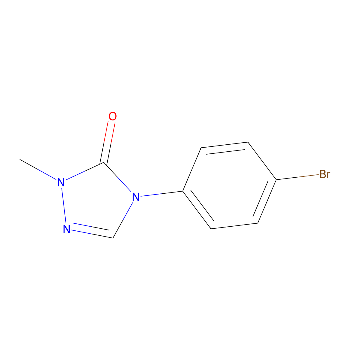 4-(4-Bromophenyl)-2-methyl-2,4-dihydro-3H-1,2,4-triazol-3-one molecular structure, CAS 530080-66-1