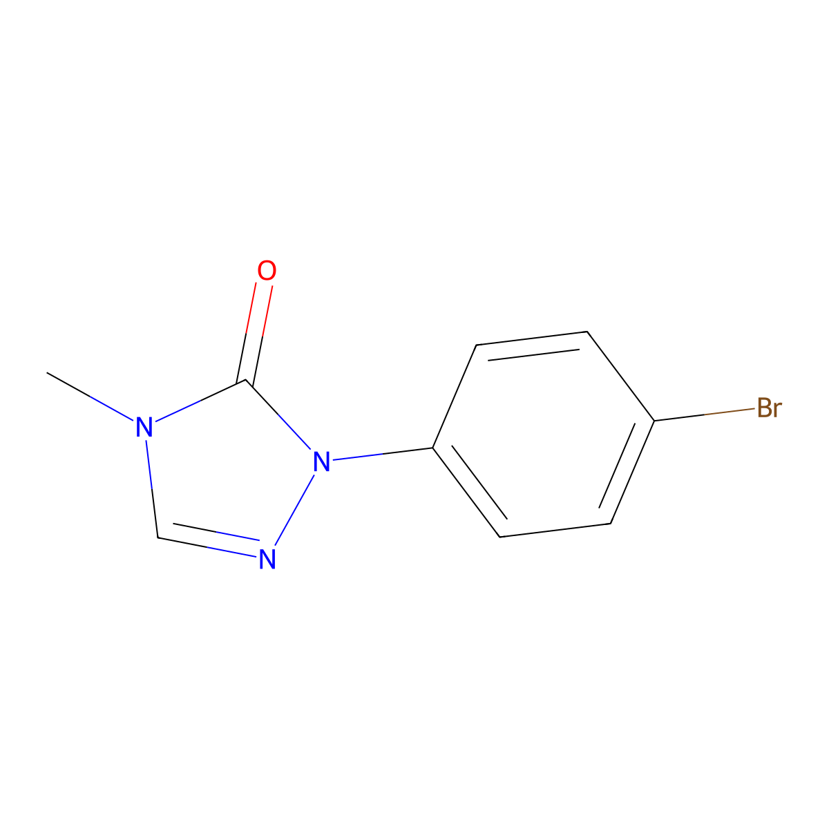 2-(4-Bromophenyl)-4-methyl-2,4-dihydro-3H-1,2,4-triazol-3-one molecular structure, CAS 530080-74-1