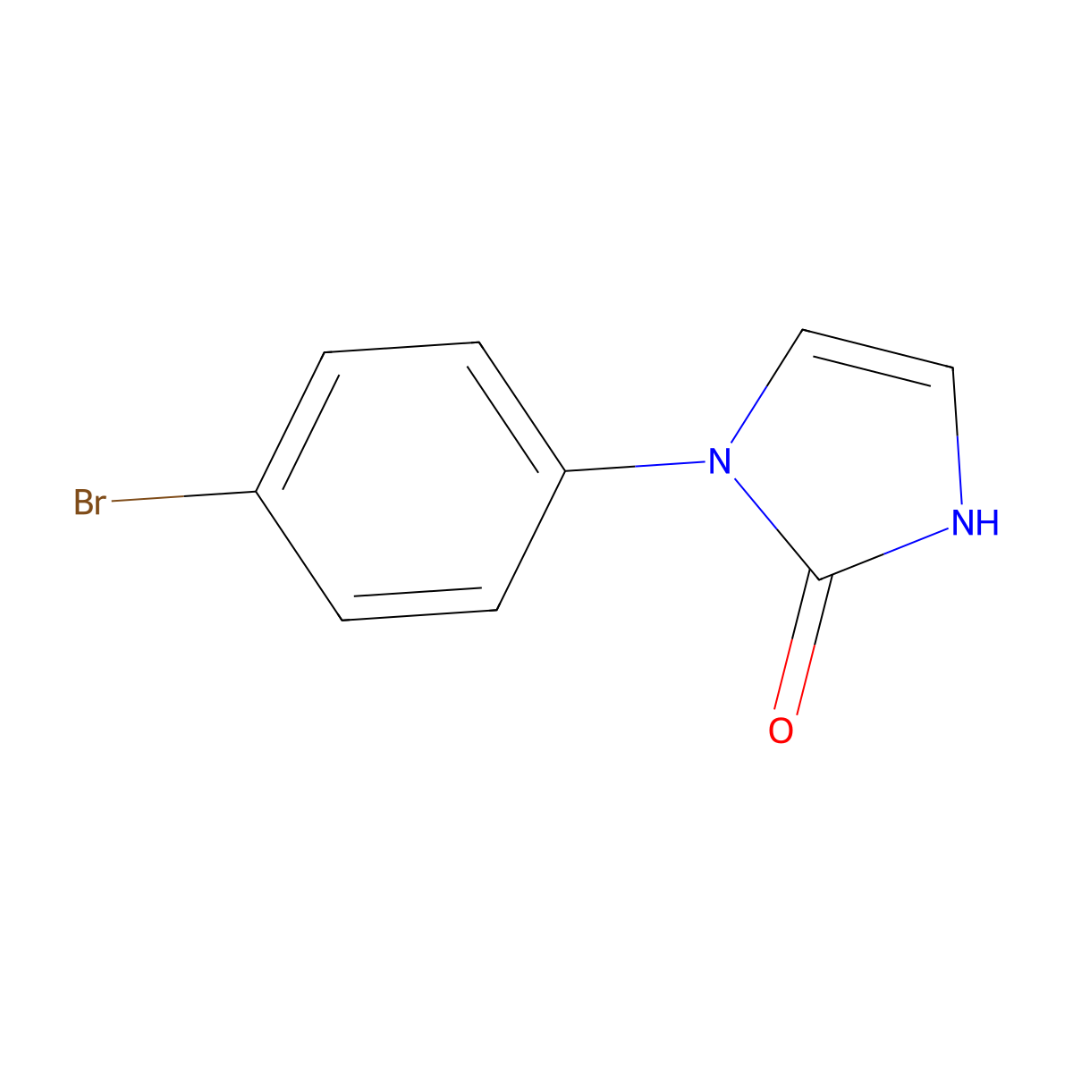 1-(4-bromophenyl)-1,3-dihydro-2H-imidazol-2-one molecular structure, CAS 530080-83-2