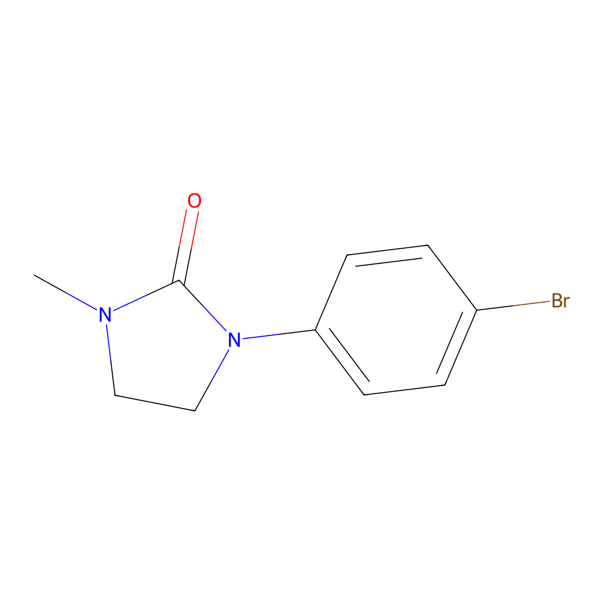 1-(4-Bromophenyl)-3-methylimidazolidin-2-one molecular structure, CAS 530080-95-6