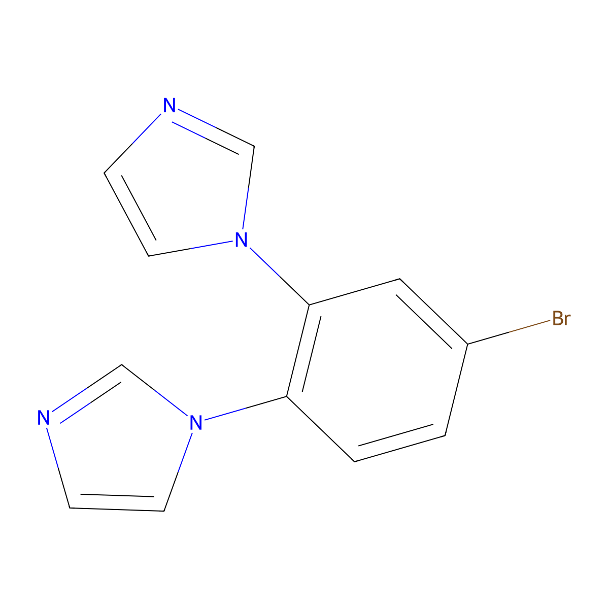3,4-Di(imidazol-1-yl)bromobenzene molecular structure, CAS 530081-29-9