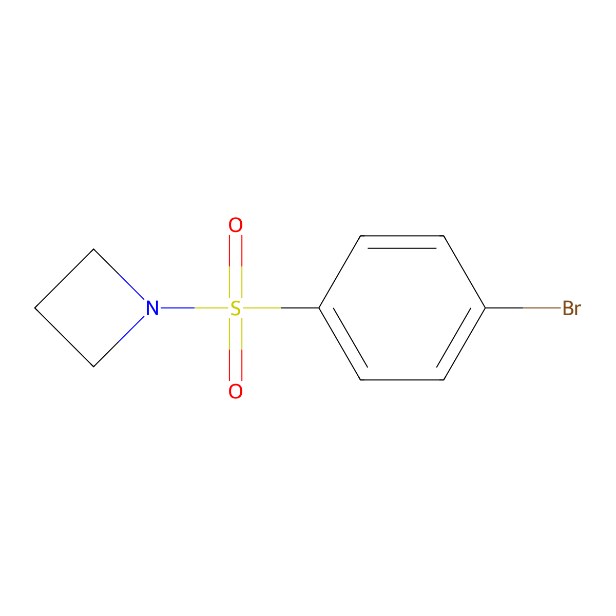 1-((4-Bromophenyl)sulfonyl)azetidine molecular structure, CAS 530081-57-3