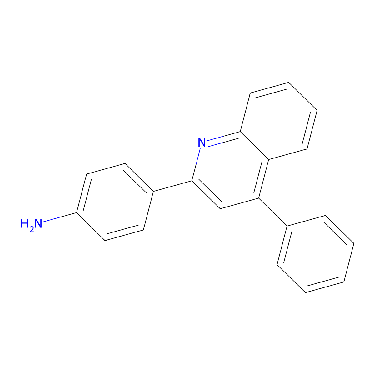 2(4'-Aminophenyl)-4-phenylquinoline molecular structure, CAS 530086-92-1