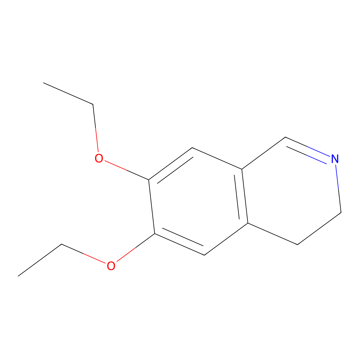 Isoquinoline, 6,7-diethoxy-3,4-dihydro- molecular structure, CAS 53009-11-3