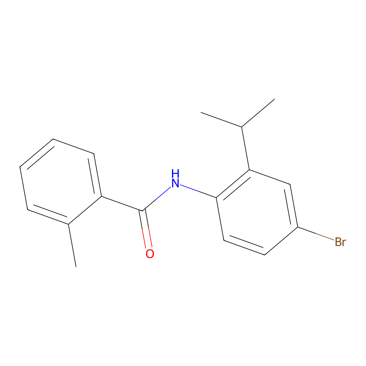 N-[4-bromo-2-(propan-2-yl)phenyl]-2-methylbenzamide molecular structure, CAS 530095-26-2