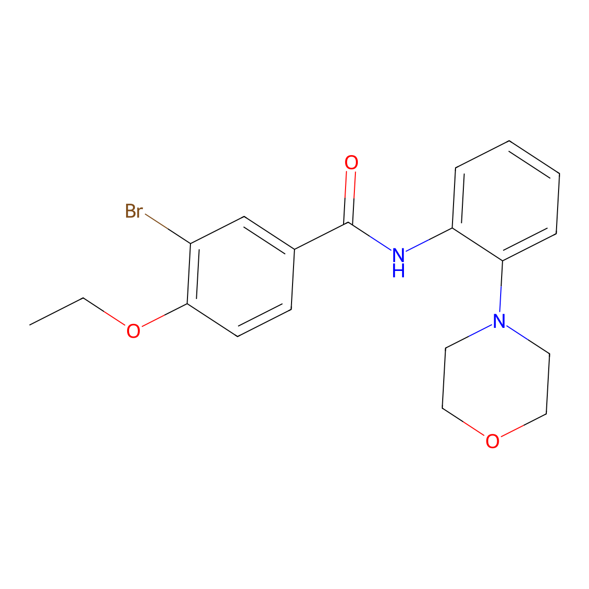 3-bromo-4-ethoxy-N-(2-morpholin-4-ylphenyl)benzamide molecular structure, CAS 530095-33-1