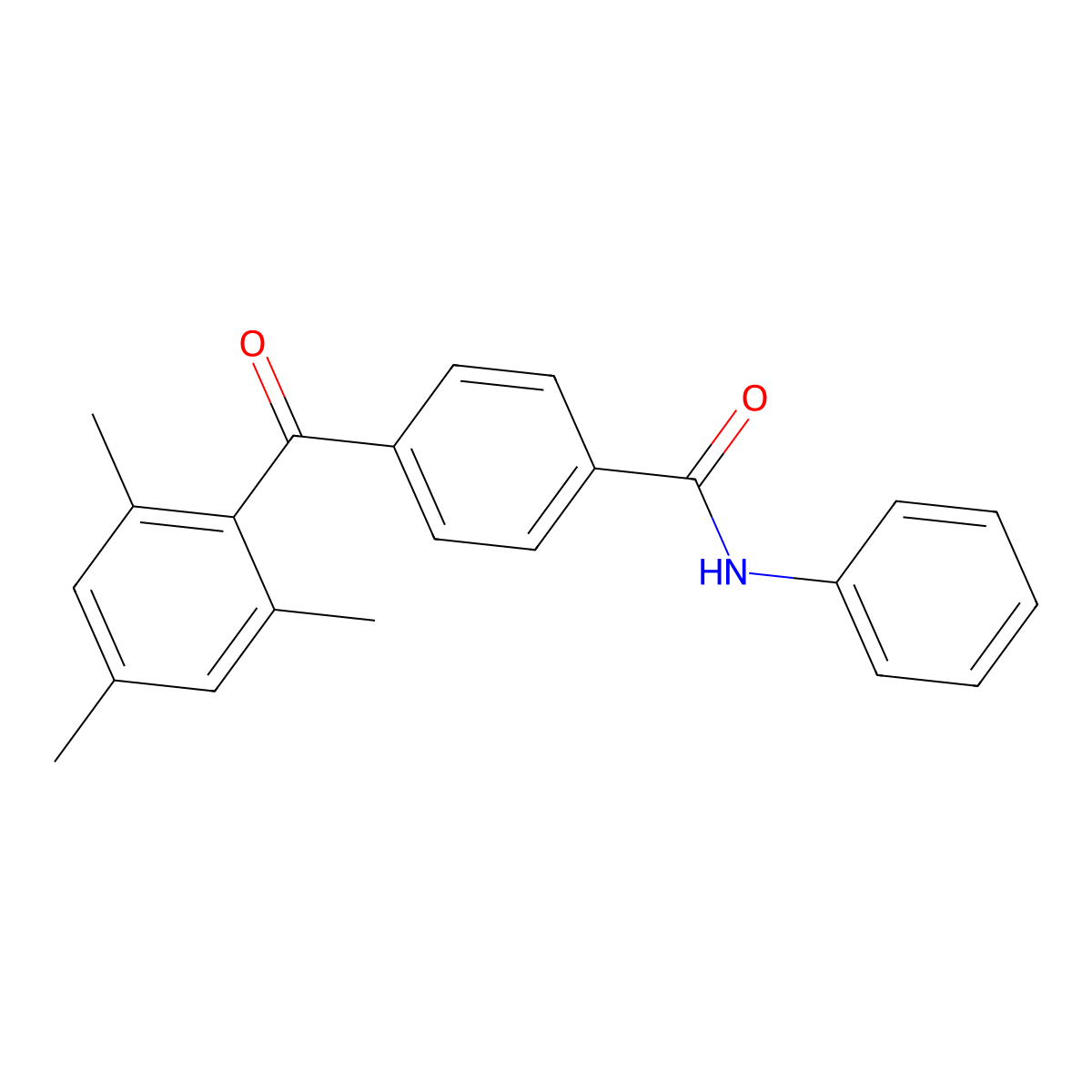 n-Phenyl-4-(2,4,6-trimethylbenzoyl)benzamide molecular structure, CAS 5301-74-6