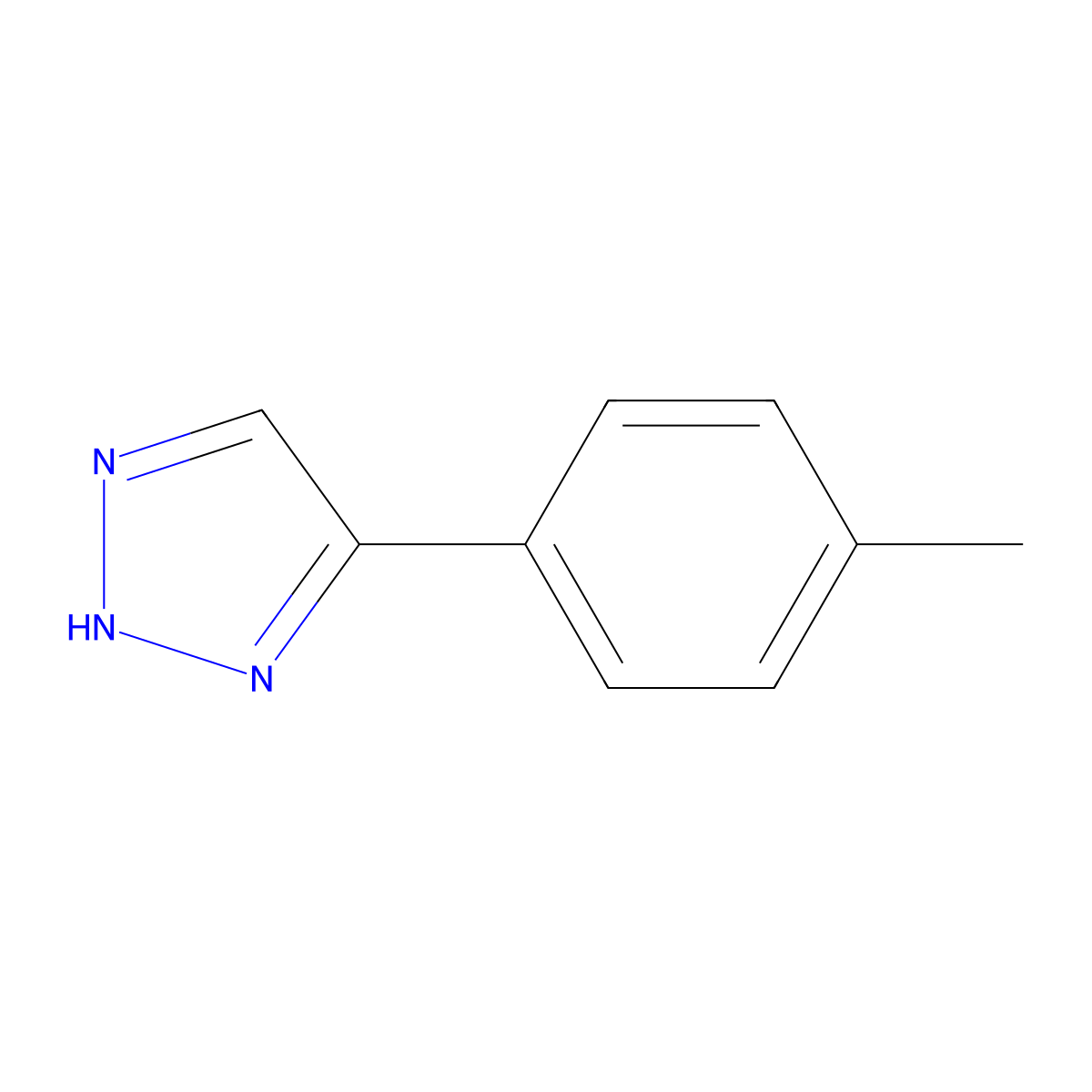 5-p-Tolyl-1H-(1,2,3)triazole molecular structure, CAS 5301-96-2