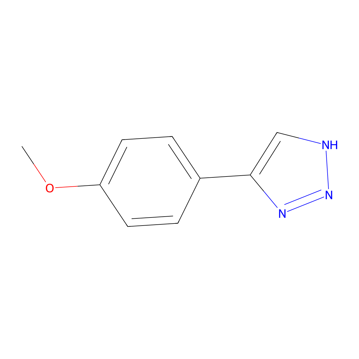 5-(4-Methoxyphenyl)-1H-1,2,3-triazole molecular structure, CAS 5301-97-3
