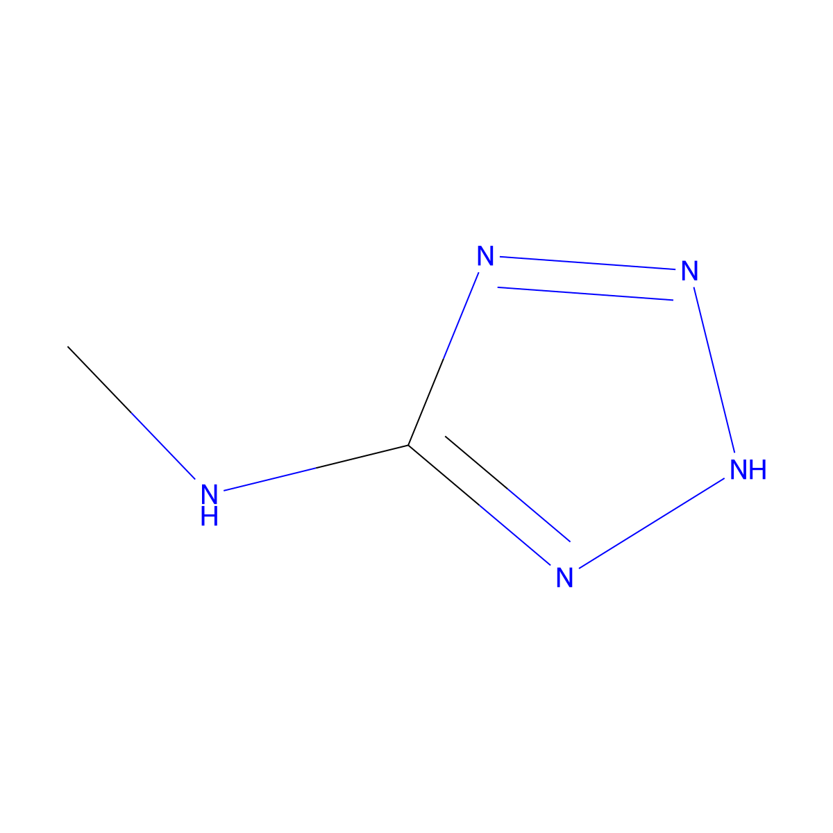 N-methyl-1H-1,2,3,4-tetrazol-5-amine molecular structure, CAS 53010-03-0