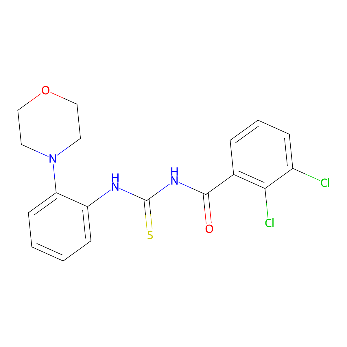 2,3-dichloro-N-[(2-morpholin-4-ylphenyl)carbamothioyl]benzamide molecular structure, CAS 530107-39-2