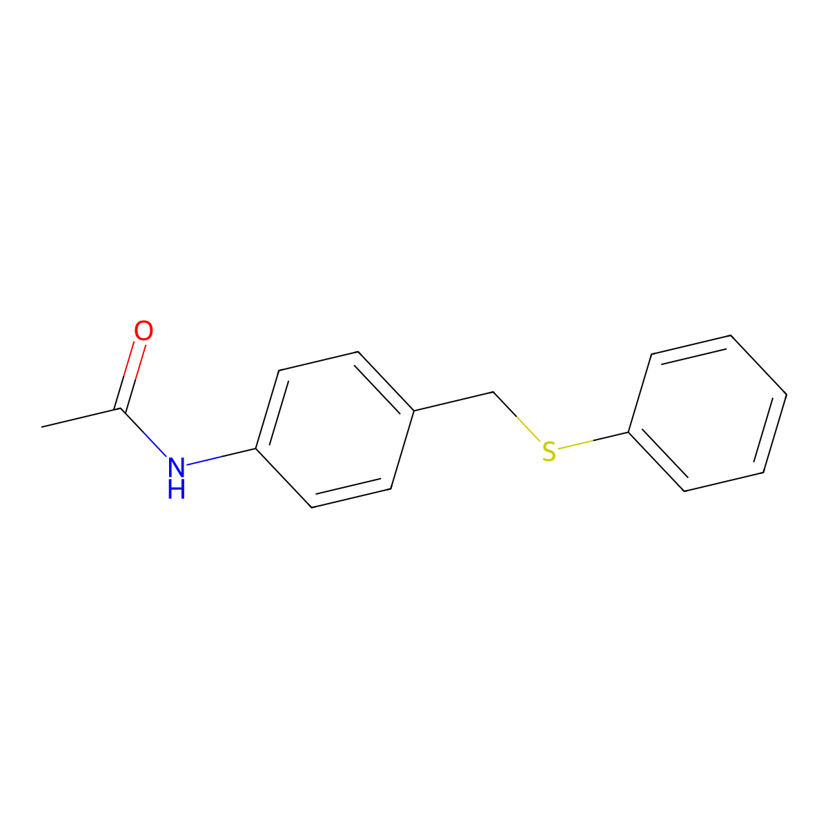 N-[4-(phenylsulfanylmethyl)phenyl]acetamide molecular structure, CAS 530110-65-7