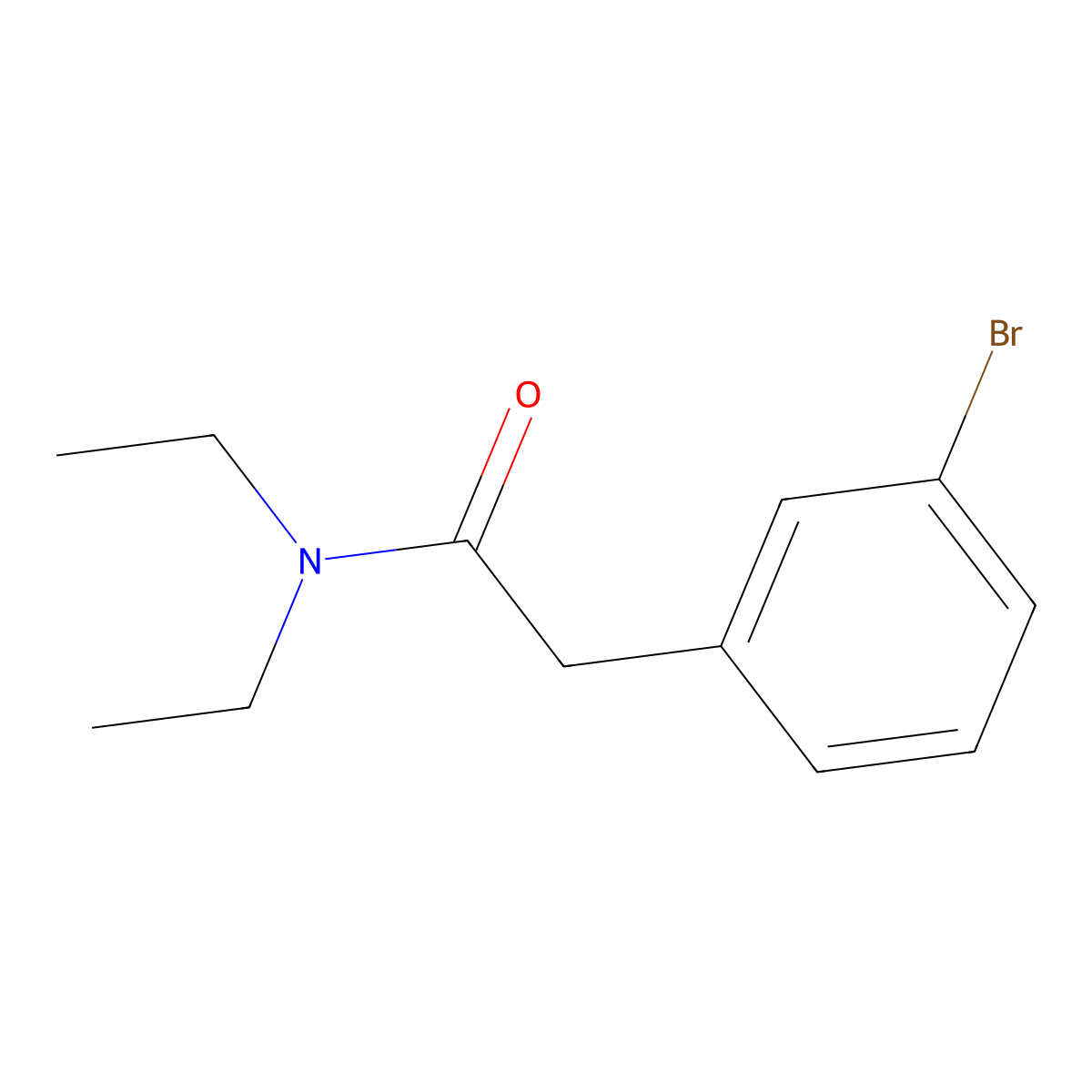 2-(3-bromophenyl)-N,N-diethylacetamide molecular structure, CAS 530112-58-4
