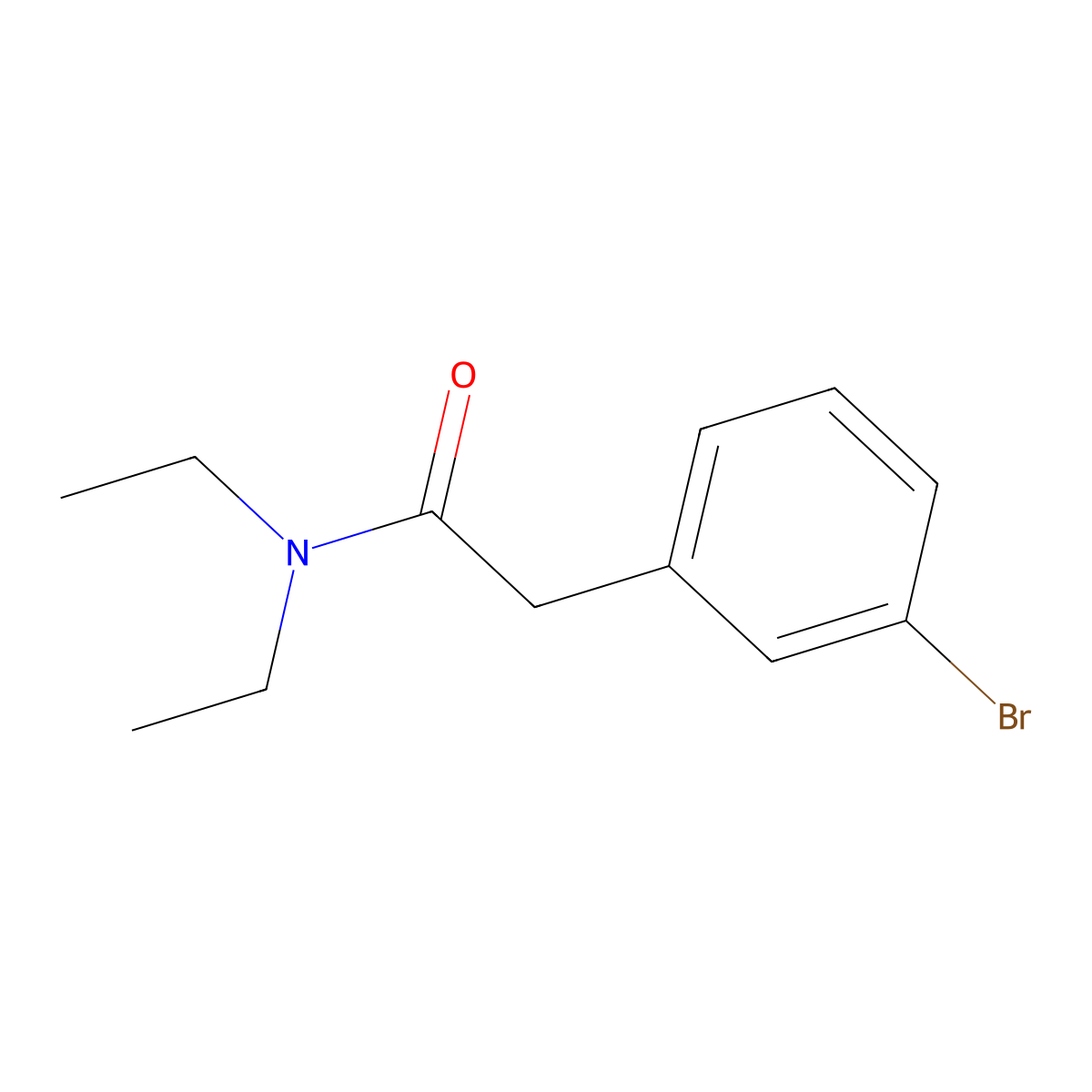 2-(3-bromophenyl)-N,N-diethylacetamide molecular structure, CAS 530112-58-4