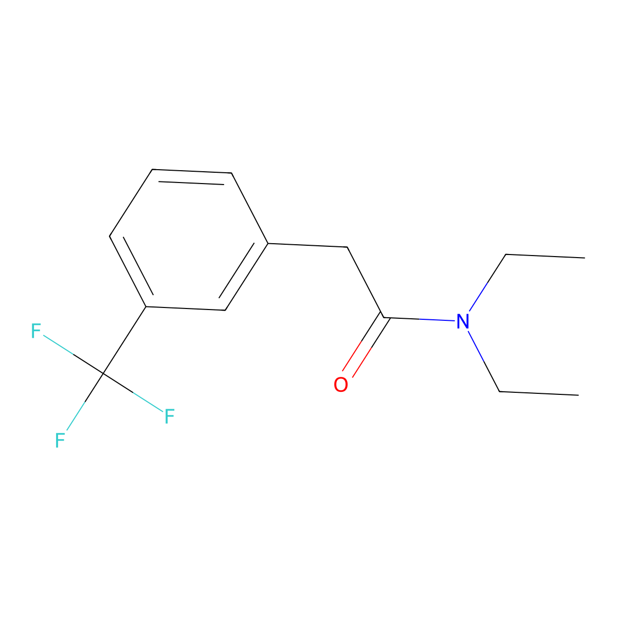 N,N-diethyl-2-[3-(trifluoromethyl)phenyl]acetamide molecular structure, CAS 530112-59-5