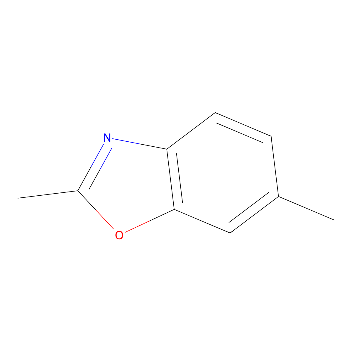 2,6-Dimethyl-1,3-benzoxazole molecular structure, CAS 53012-61-6