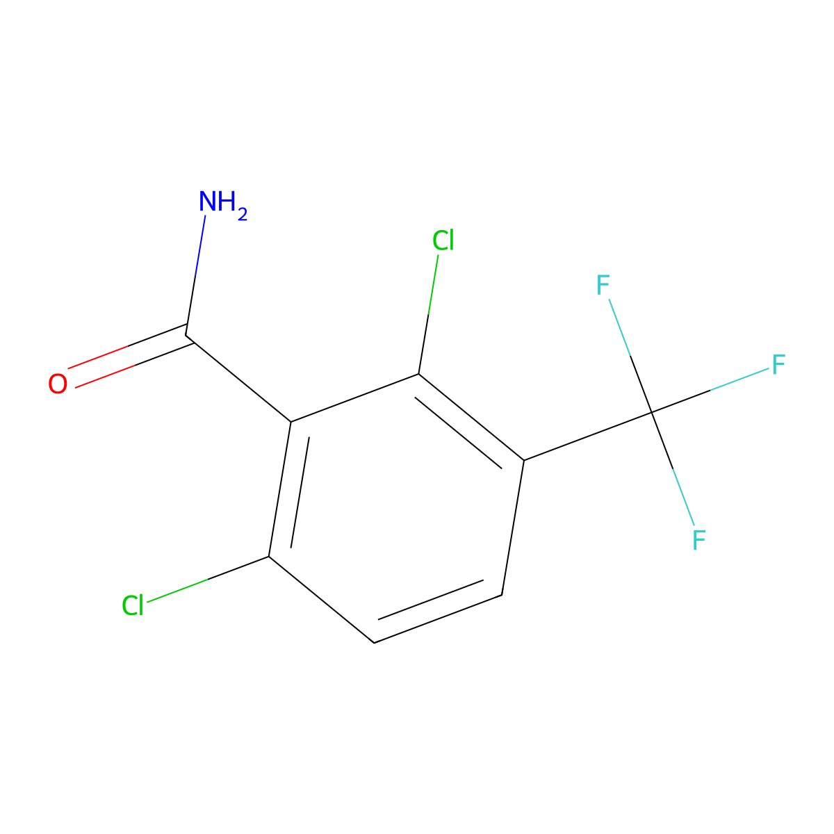 2,6-Dichloro-3-(trifluoromethyl)benzamide molecular structure, CAS 53012-81-0