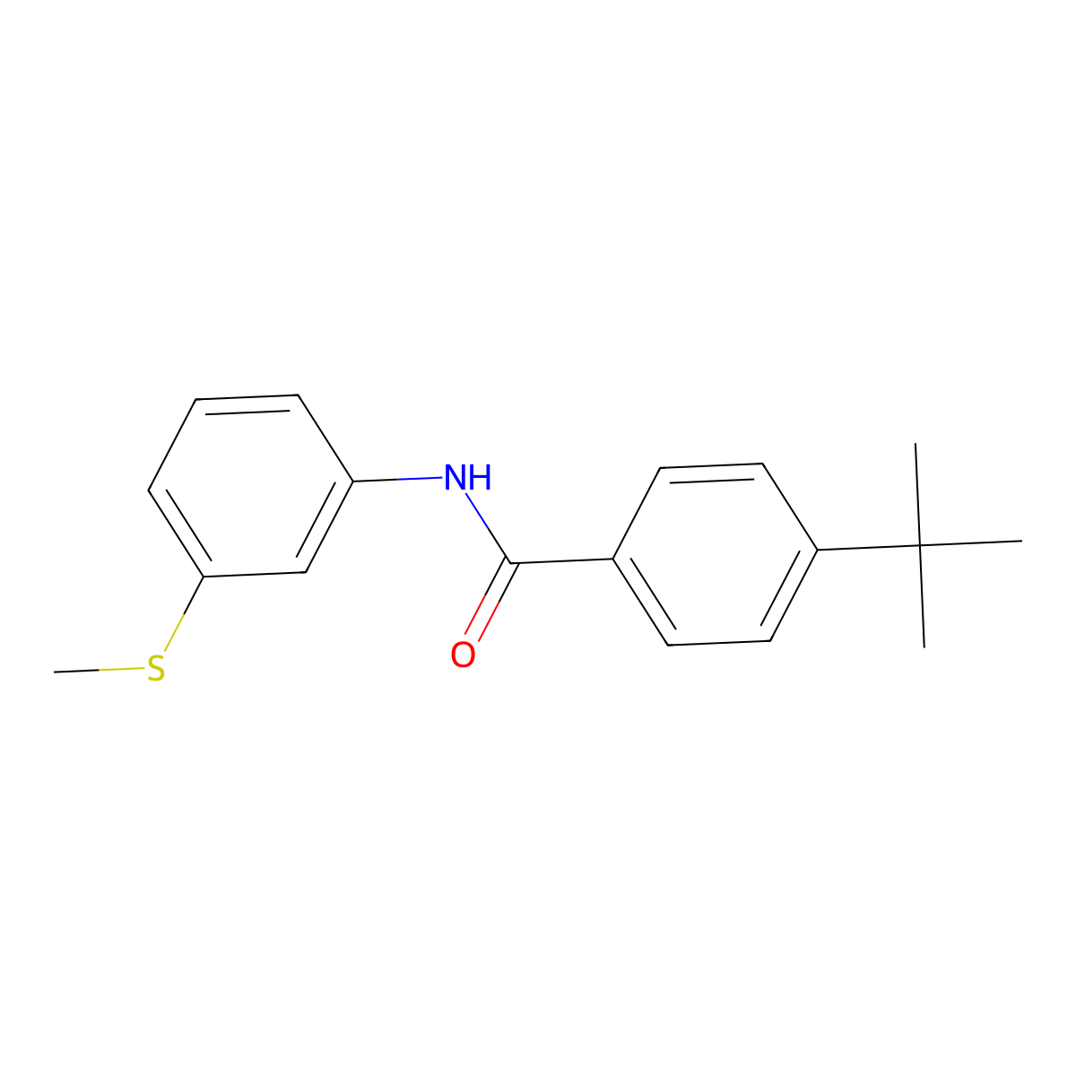 4-tert-butyl-N-(3-methylsulfanylphenyl)benzamide molecular structure, CAS 530121-79-0