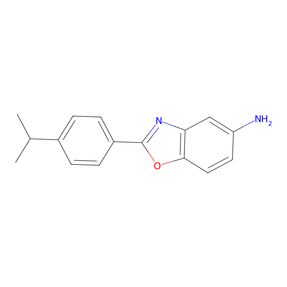 2-[4-(Propan-2-yl)phenyl]-1,3-benzoxazol-5-amine molecular structure, CAS 530126-87-5