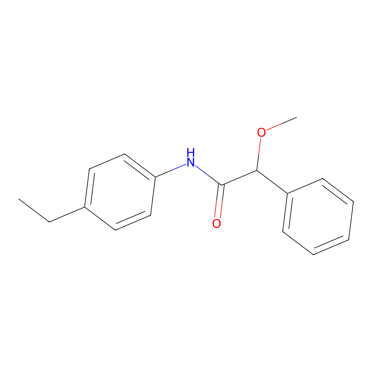 N-(4-ethylphenyl)-2-methoxy-2-phenylacetamide molecular structure, CAS 530127-48-1
