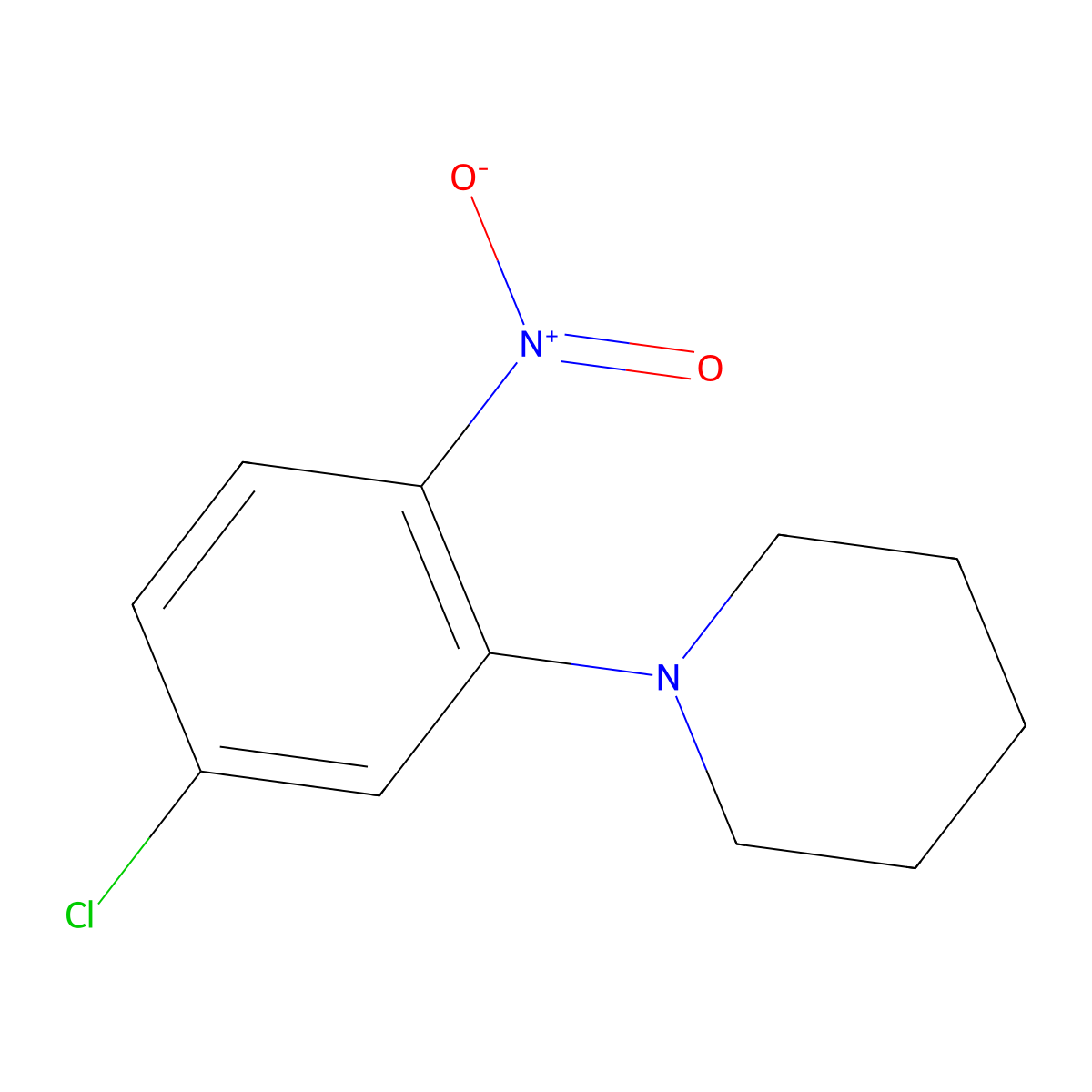 1-(5-Chloro-2-nitrophenyl)piperidine molecular structure, CAS 53013-43-7