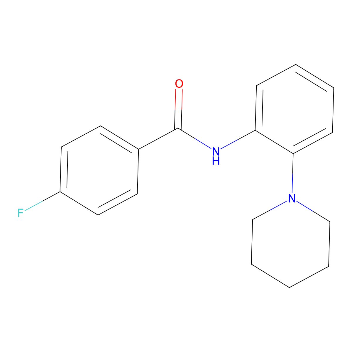 4-fluoro-N-(2-piperidin-1-ylphenyl)benzamide molecular structure, CAS 530131-99-8