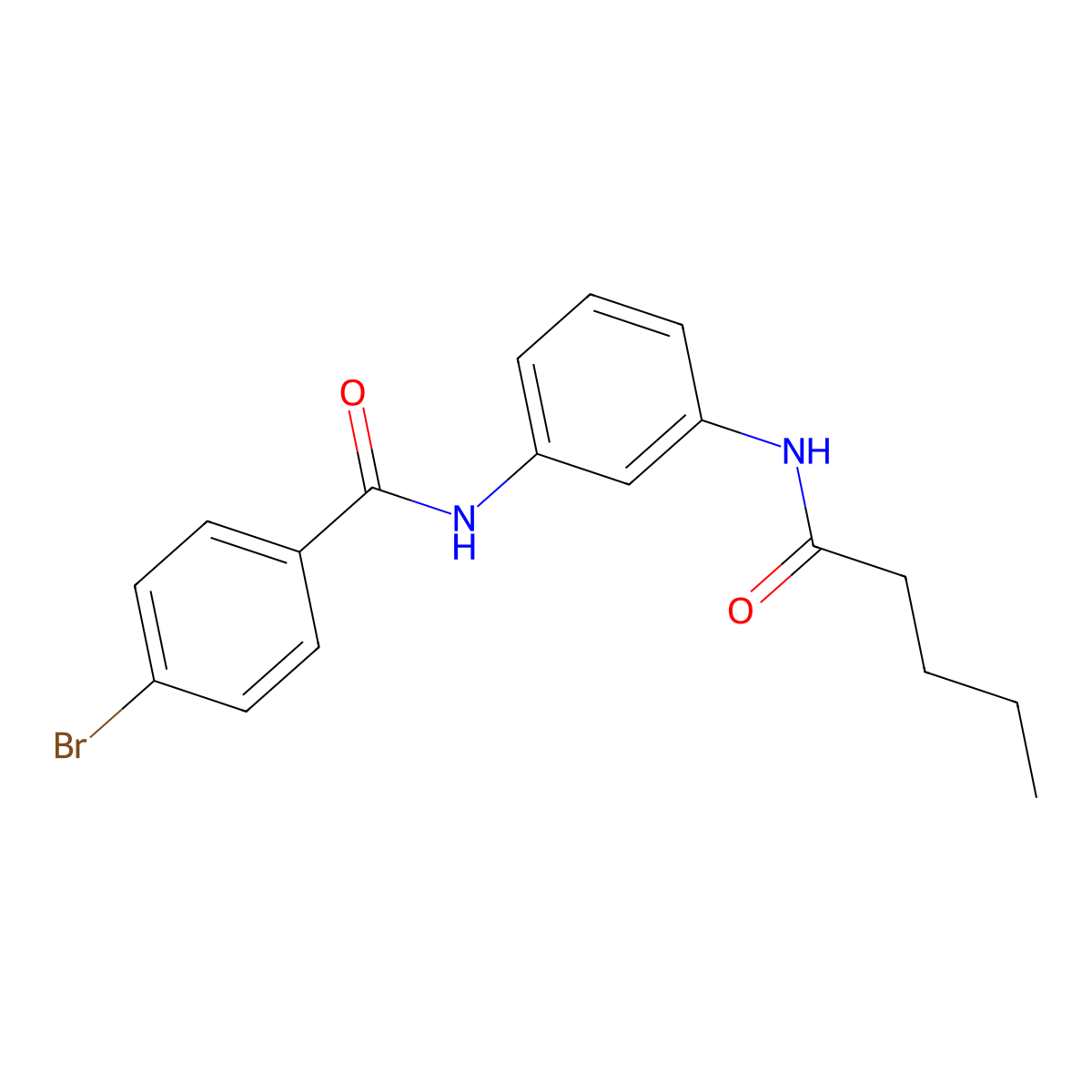 4-bromo-N-[3-(pentanoylamino)phenyl]benzamide molecular structure, CAS 530136-68-6