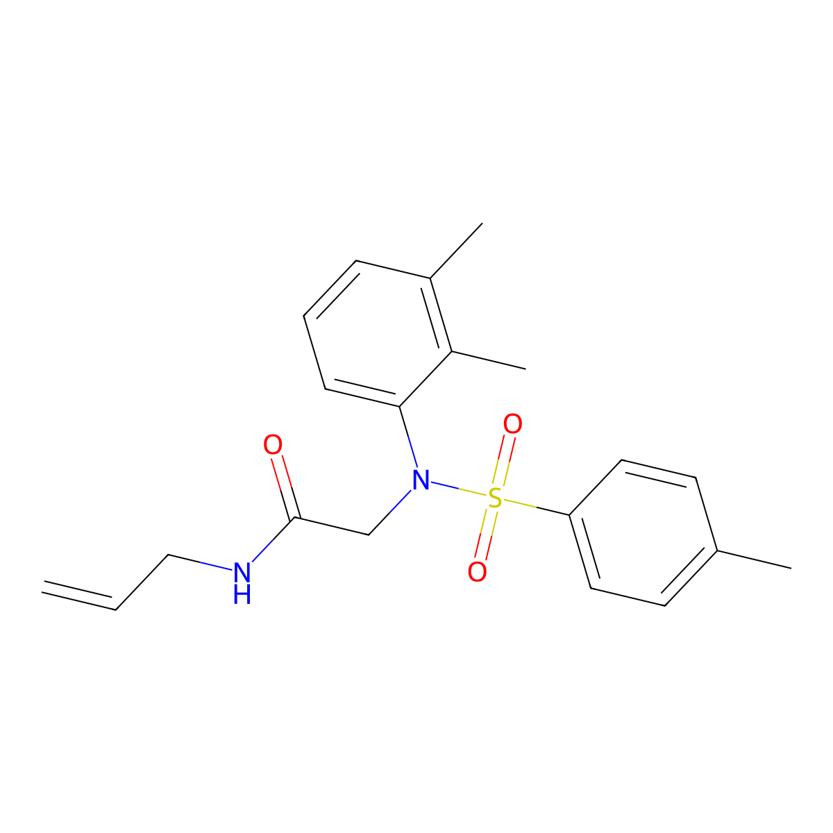 2-(2,3-dimethyl-N-(4-methylphenyl)sulfonylanilino)-N-prop-2-enylacetamide molecular structure, CAS 530137-23-6