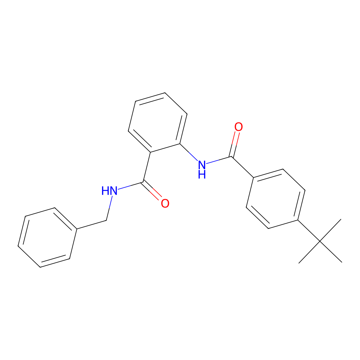 N-benzyl-2-[(4-tert-butylbenzoyl)amino]benzamide molecular structure, CAS 530138-13-7