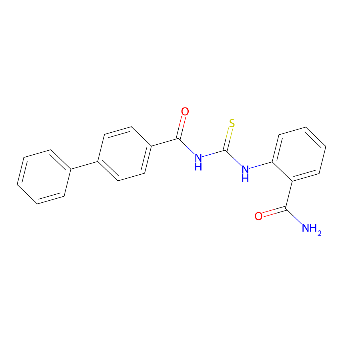 2-[(4-Phenylbenzoyl)carbamothioylamino]benzamide molecular structure, CAS 530139-04-9