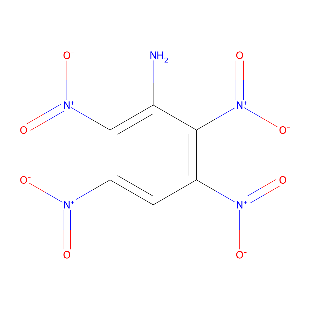 Benzenamine, tetranitro- molecular structure, CAS 53014-37-2