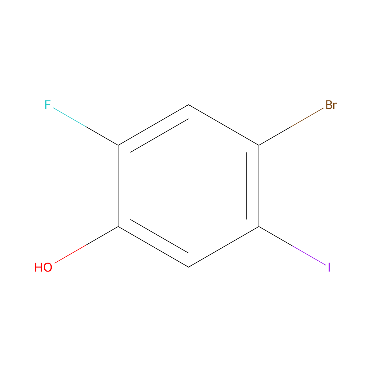 4-Bromo-2-fluoro-5-iodophenol molecular structure, CAS 530141-45-8