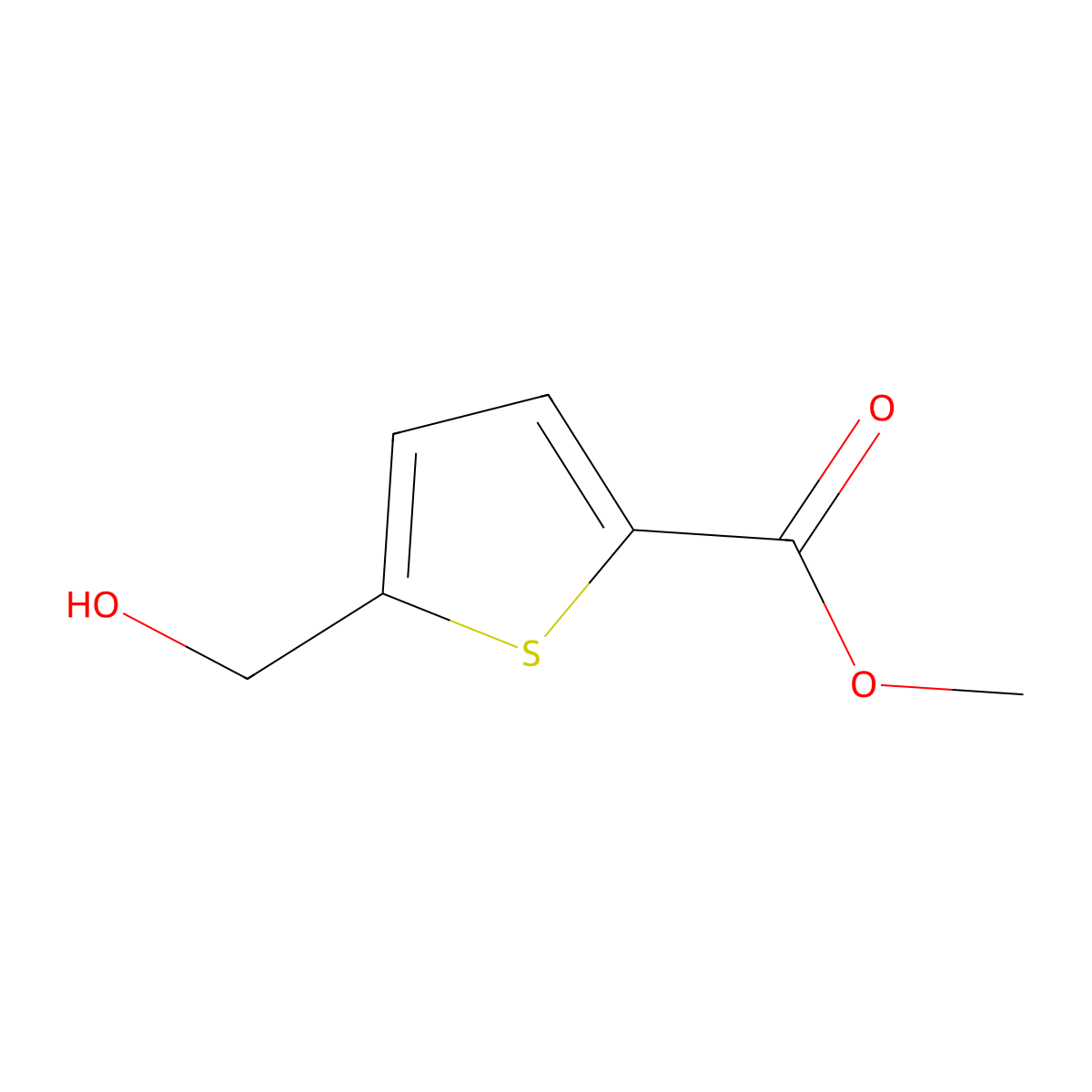 Methyl 5-(hydroxymethyl)thiophene-2-carboxylate molecular structure, CAS 530145-16-5