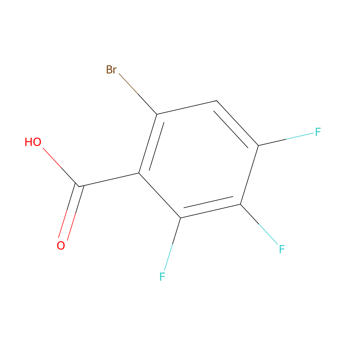 6-Bromo-2,3,4-trifluorobenzoic acid molecular structure, CAS 530145-53-0