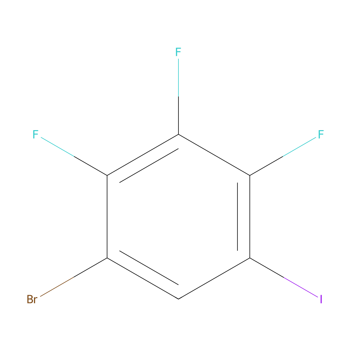 1-Bromo-2,3,4-trifluoro-5-iodobenzene molecular structure, CAS 530145-57-4