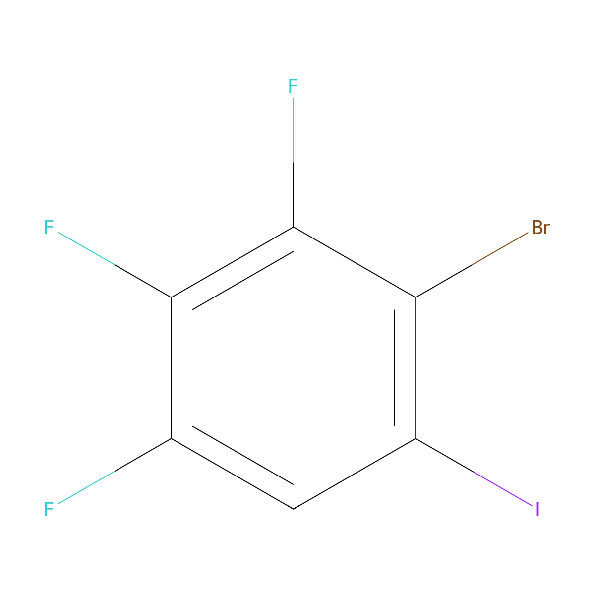 2-Bromo-3,4,5-trifluoroiodobenzene molecular structure, CAS 530145-58-5