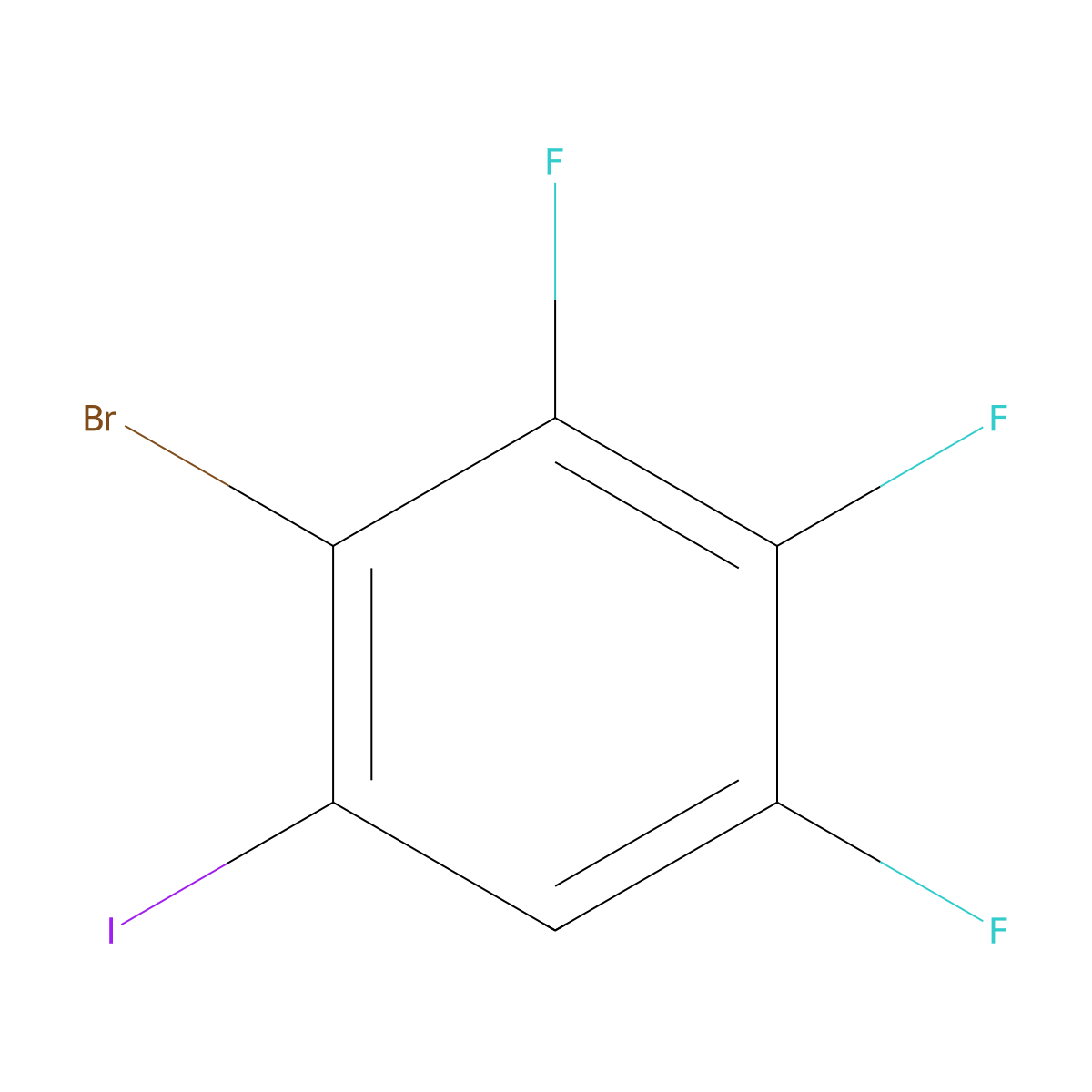 2-Bromo-3,4,5-trifluoroiodobenzene molecular structure, CAS 530145-58-5
